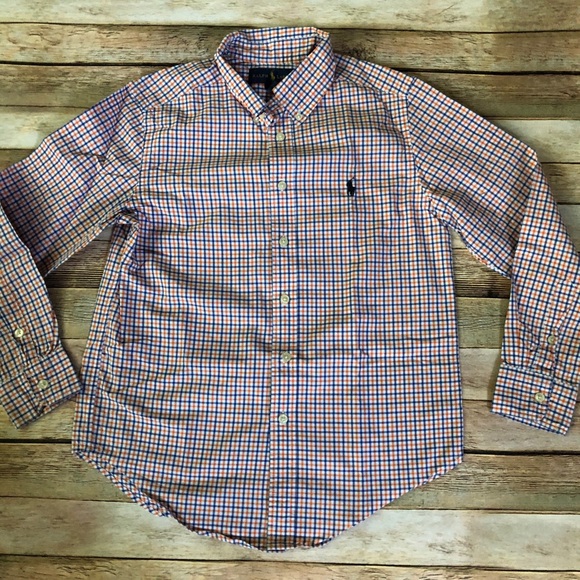 Other - Ralph Lauren Boys Long Sleeve Poplin Plaid Shirt